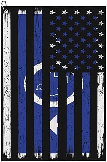 BASRETY US and Flag of Tarrant County, Texas Golf Towel with Carabiner Clip for Golf Bag 24" X 16" Golf Towels Waffle Funny Pattern Golf Accessories