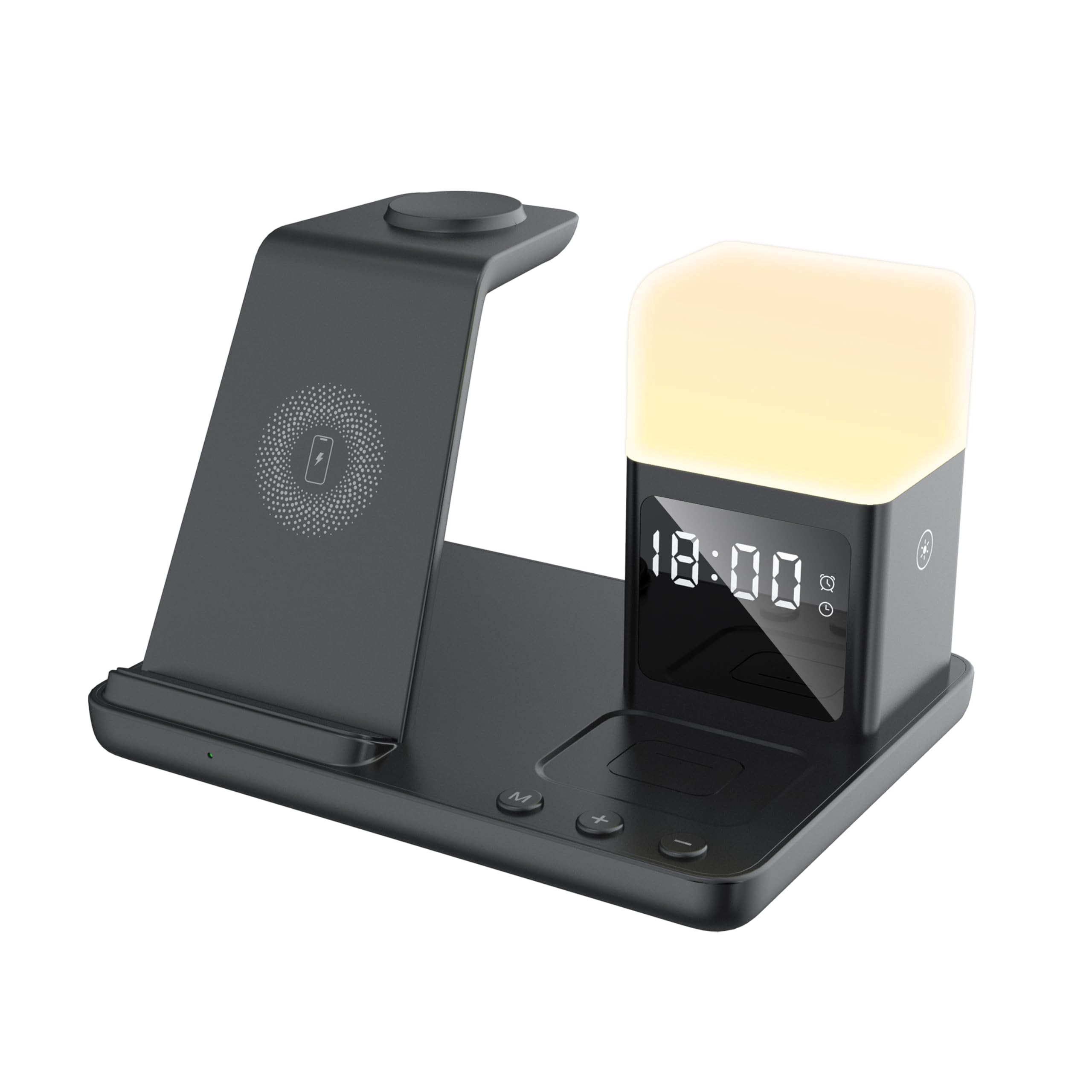 6in1 Kabellose Ladestation für Samsung Ladestation für mehrere Geräte mit Wecker & Nachtlicht Nachttisch Ladestation für Samsung S26 25 24 23 22 Ultra für Galaxy Watch