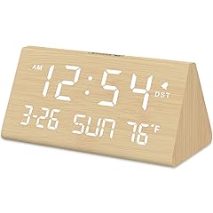 Dream Sky Digital Alarm Clocks for Bedrooms Wooden Desk Clock with Date, Day of Week, USB Port Dream Sky Digital Alarm Clocks for Bedrooms Wooden Desk Clock with Date, Day of Week, USB Port item