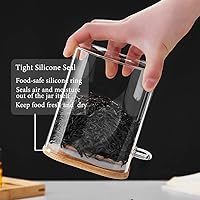 Vista 6 de Spice Jars, Overnight Oats Containers with Airtight Lid and Spoon, Decorative Kitchen Canisters Set, Glass Storage Containers for Coffee, Tea