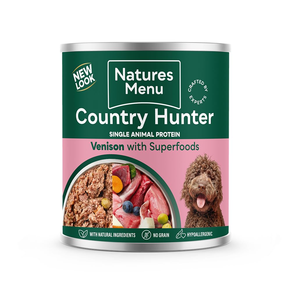Natures MenuCountry Hunter Dog Wild Venison with Superfoods Tins 6x600g