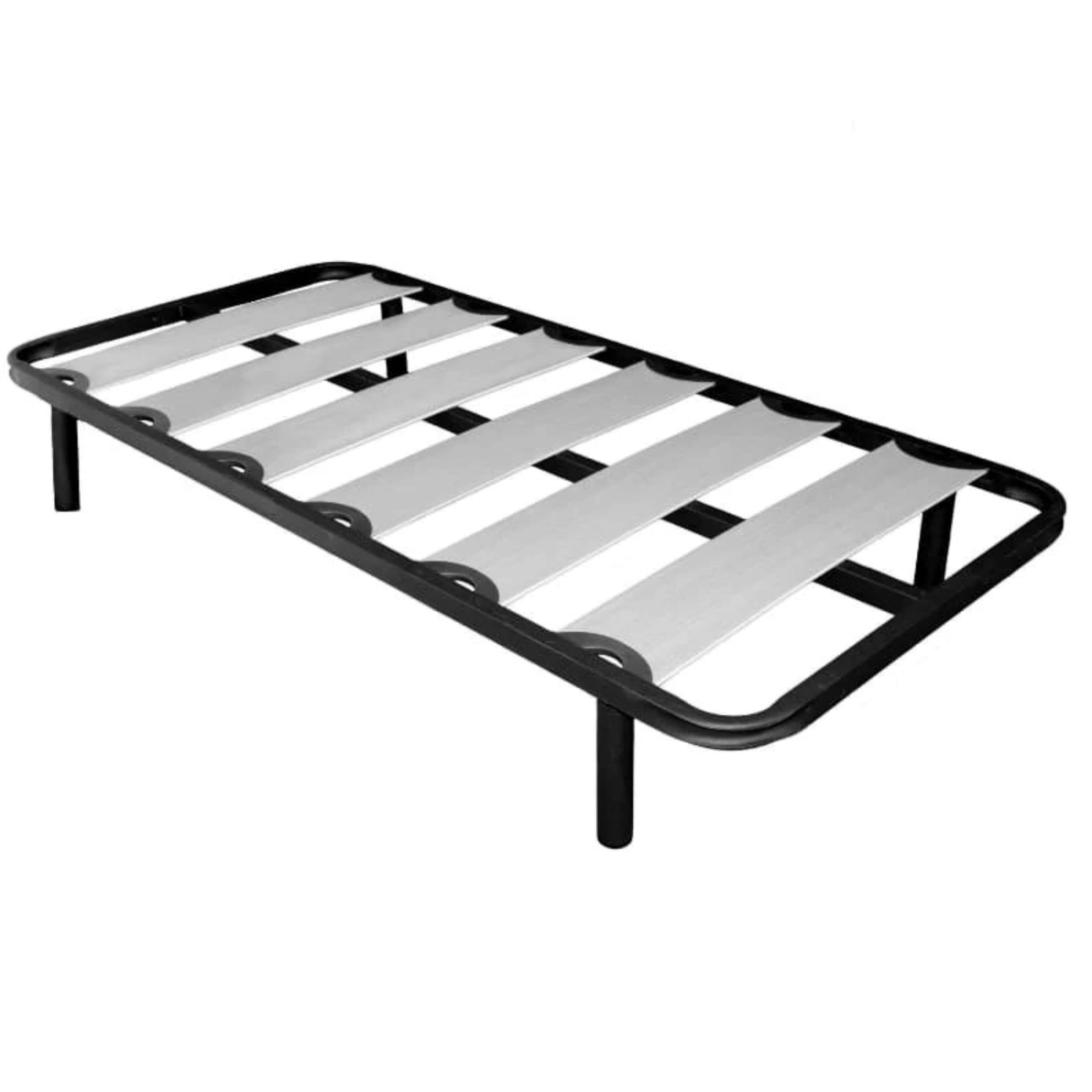 Miroytengo Somier 80x180 cm Balda Ancha, Tubo de Acero 40x30 mm, Refuerzo Central, Láminas de chopo-Flex (con Patas)