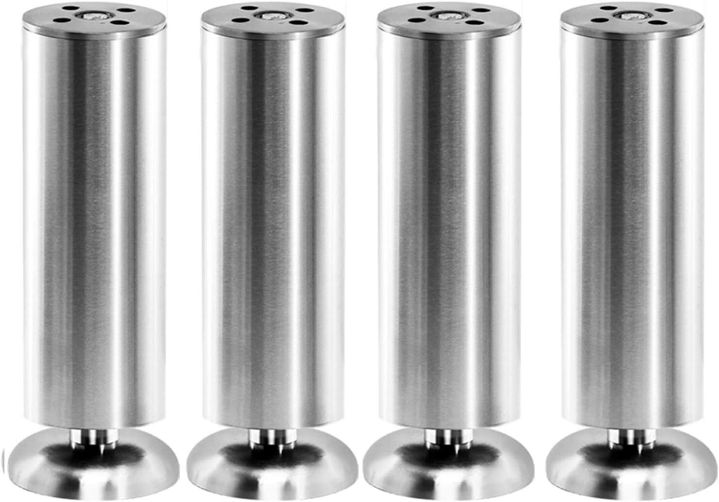 Rhllvj Silver Metal Adjustable Furniture Feet Sofa Support Legs Tv Cabinet Coffee Table Support Legs Bathroom Table Legs(,250Mm (9.84In))