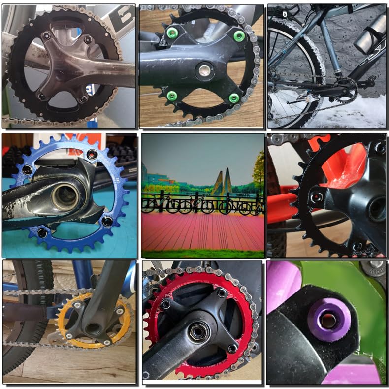 Produktbild von 5x Einzelne Kettenblattschrauben & Muttern Aus Aluminiumlegierung – Für 1-Gang-Fahrräder, Leicht, Korrosionsbeständig, In 6 Farben – Ideal Für Fixie, Bahnrad, MTB