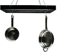 Vista 1 de Fox Run Estante para colgar ollas de cocina, estante rectangular con cadenas y 6 ganchos