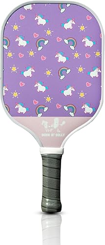 Dink N' Dilly Pickleball Paddle USAPA Approved Lightweight with Cushion Grip, Ideal for All Skill Levels, Premium Quality Paddle and Balls for