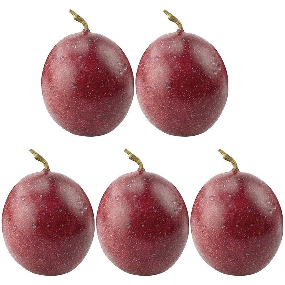 Baokuan Gold 5Pcs Artificial Fruit Lifelike Passion Fruit Berry Fake Fruit Photography Prop Home Decoration Supplies