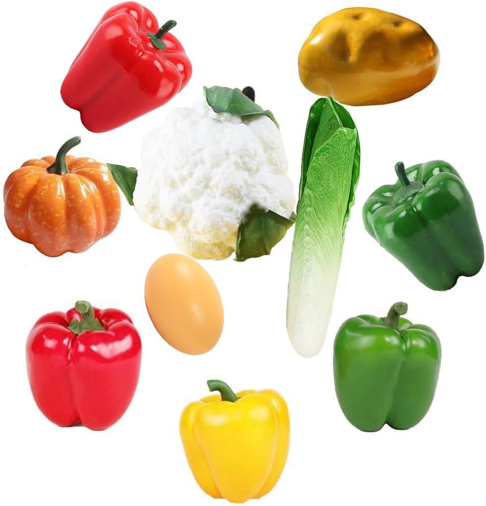 10 PCS Realistic Plastic Fake Freshwater Fish and Seafood Combination Food Props Kitchen Decor Restaurants Hotels Home Display Thanksgiving Christmas