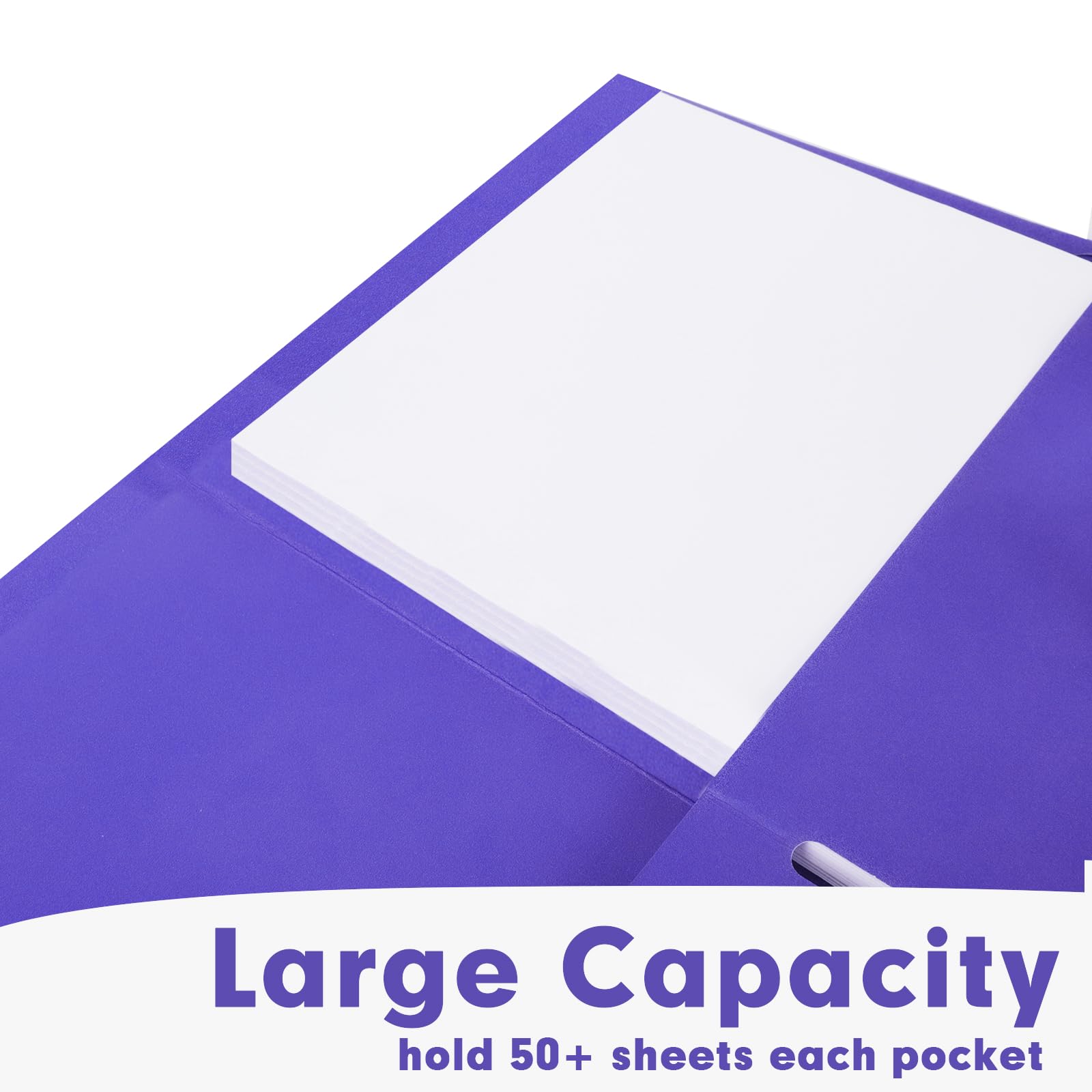RAZCC 50-Pack Two Pocket Folders For School & Office - Assorted Colors, Letter Size - View #4