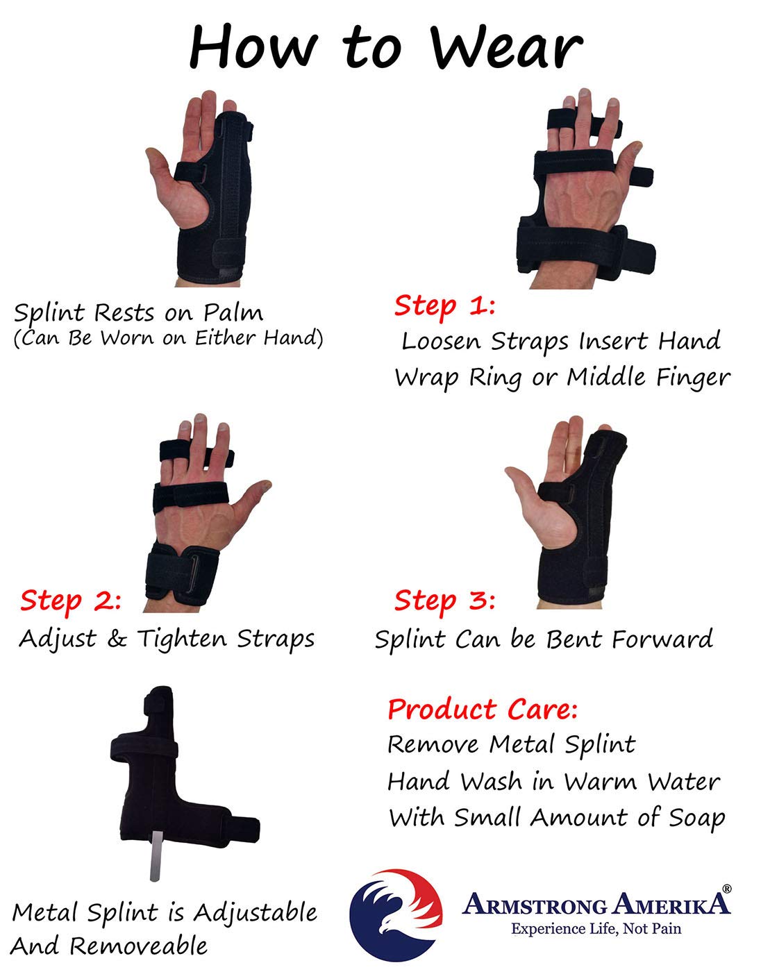 Metacarpal Finger Splint Hand Brace Pinky Finger Splint For Boxer Fractures, Broken Ring Metacarpal Finger Splint Hand Brace Pinky Finger Splint For Boxer Fractures, Broken Ring