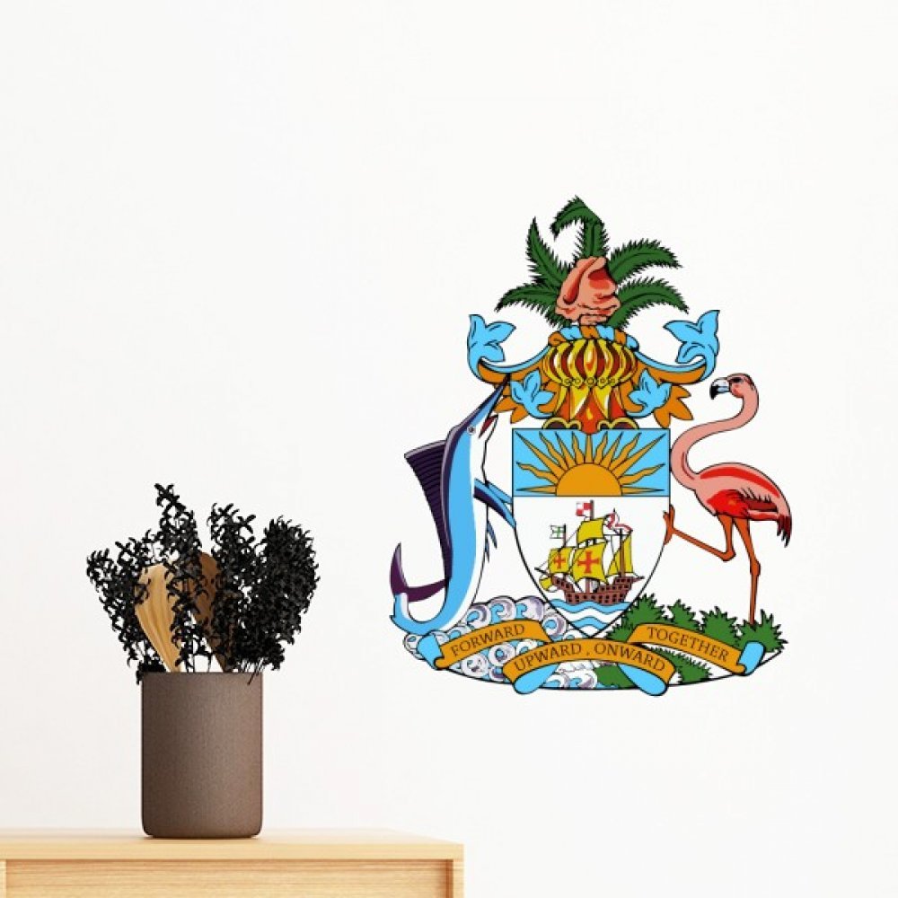 Sticker Mural Nassau Bahamas : Décoration Amovible 40cm pour Chambre