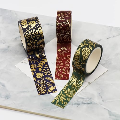 Miniatura 5 de INFELL ME Gold Veins - Juego de 6 rollos de cinta washi de 150.787 in de ancho decorativo para manualidades, cinta adhesiva para álbumes de