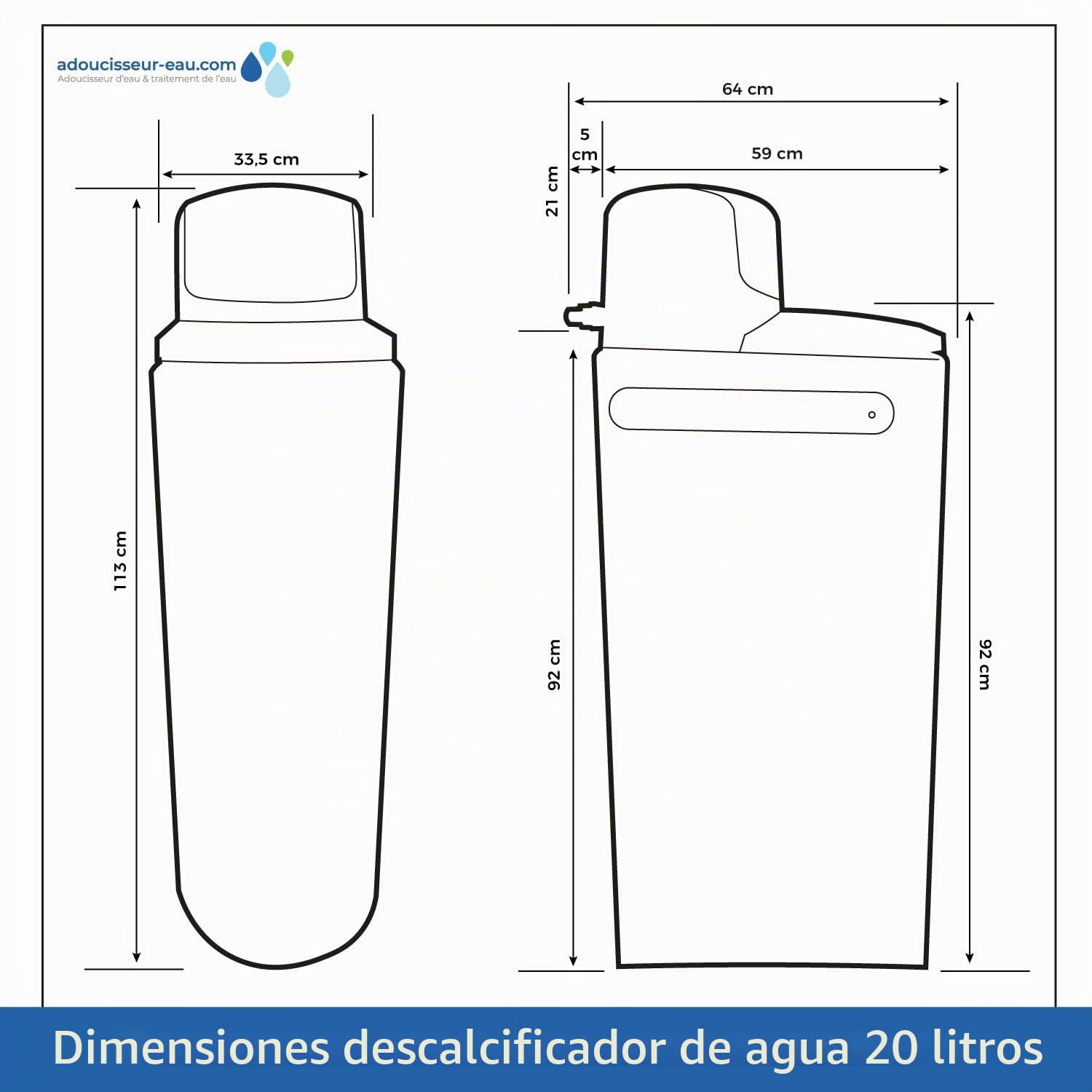 Descalcificador 20l Fleck 5600 Sxt Volumétrico Con Kit De Instalación Descalcificador De Agua Domestico