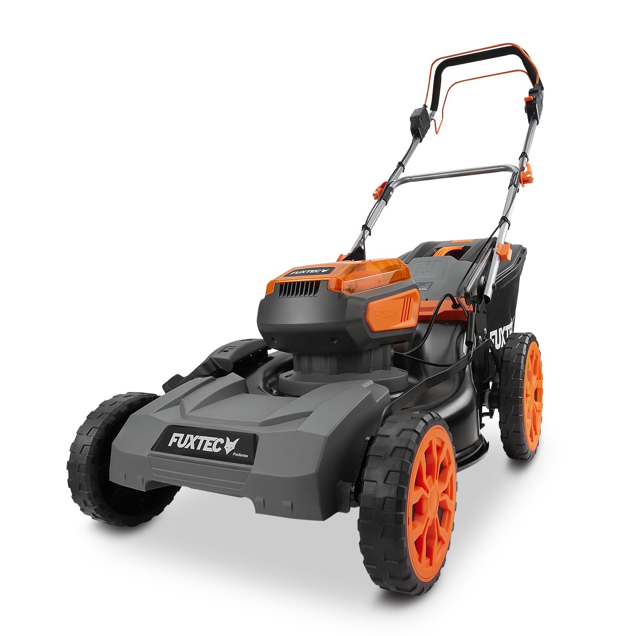 FUXTEC 40V Akku Rasenmäher FX-E2RM46PROSET • 2X 5Ah Akku und Schnellladegerät • Rasenmäher mit variablem Antrieb • 46 cm • Schnitthöhe 25-100 mm • Mulchfunktion • 50L Fangkorb
