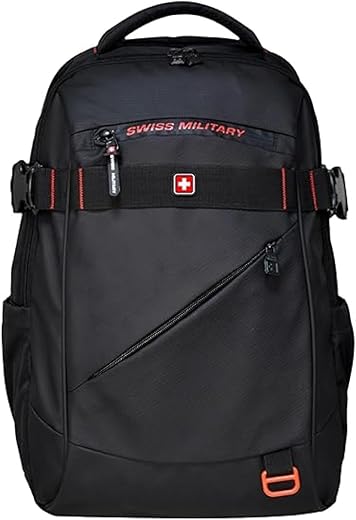 Swiss Military Ghost-X 30L Unisex Laptop Travel Backpack for 15.6-Inch Laptops – with Luggage Strap, Detachable Key Ring, Anti-Theft Pocket,…