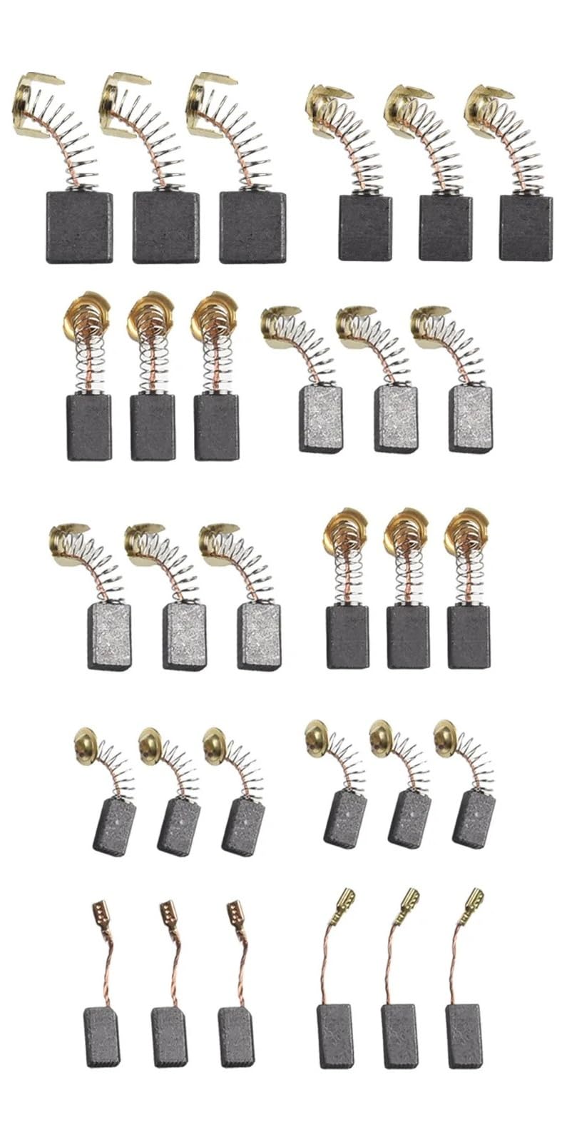 30 pz/set Spazzole di Carbonio Motore Elettrico Spazzole di Carbonio Sostituzione Per Trapani Martelli Seghe Circolari Cut-off Seghe Angle Grind