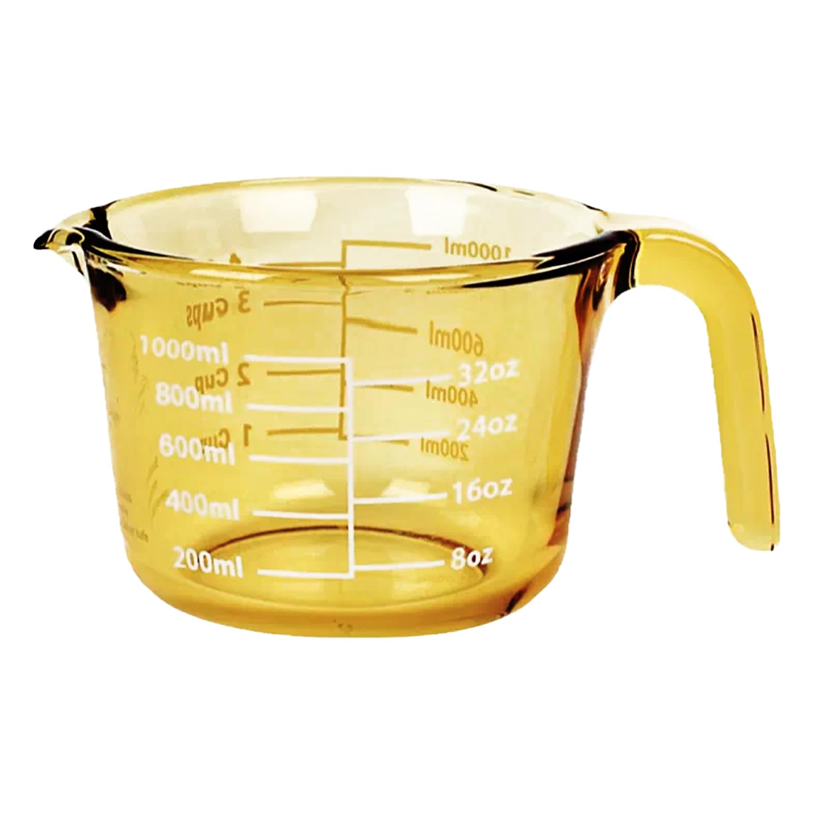 Qusinfc Premium Heatproof Glass Measuring Cup with Comfortable Handle Produced for Baking Cocktails and Daily Cooking Glass Measuring Cup