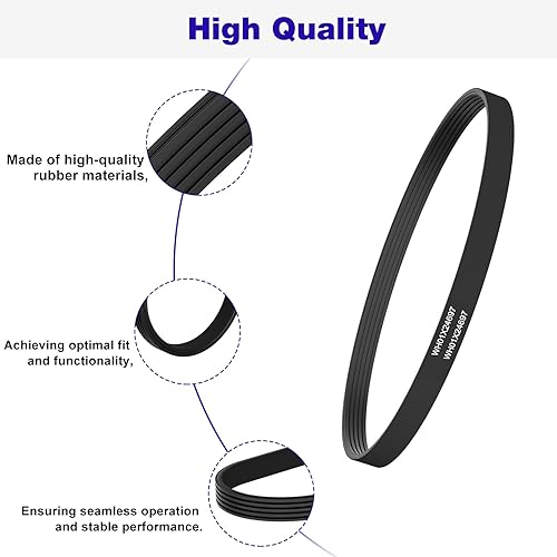 Miniatura 5 de WH01X24697 Correa de transmisión de arandela para GEHotpoint Correa de transmisión de arandela Pats de repuesto AP6037512,4585709,PS11767488