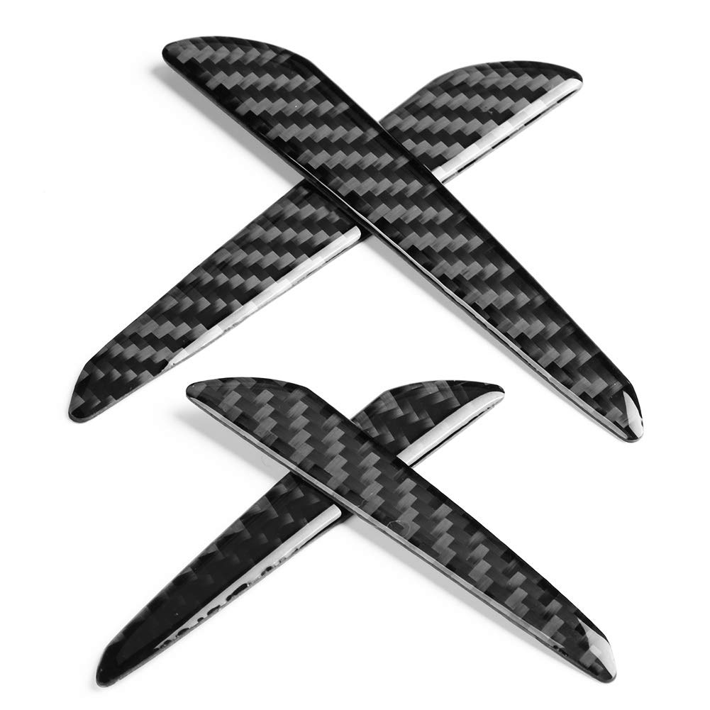 Auto Bumper Protector, 2 Stuks Carbon Fiber Style Voor Achter Bumper Protector Corner Guard Scratch Sticker(zwart