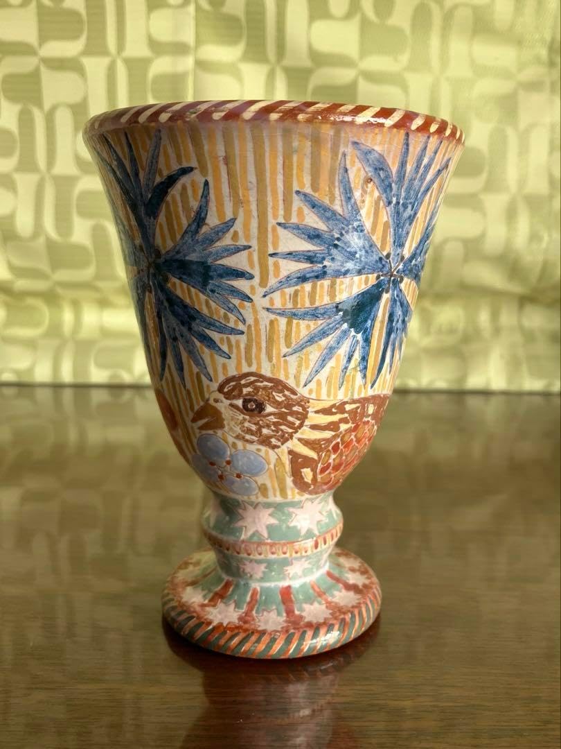 山田洋次『黄釉カトラリースタンド』／筒 皿 鉢 レッドウェア スリップ