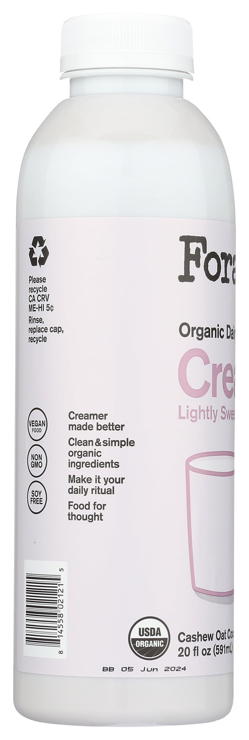 Forager Project Organic Sweet Creamer 20 Fl Oz — view 3