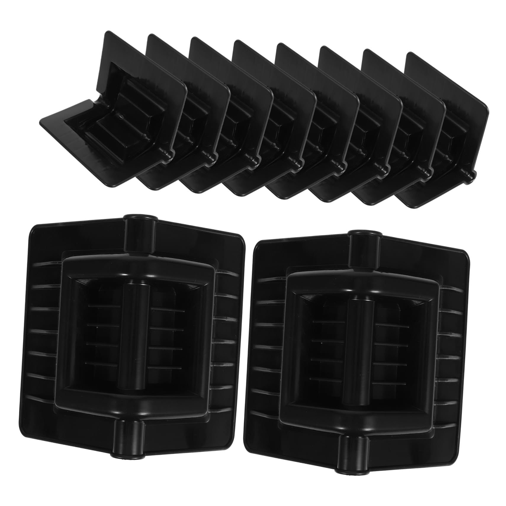 Protection D’angle en Plastique Noir 10 Pièces, Triangulaire, pour Sangles | Longueur Réglable, Usage Emballage et Arrimage sur Camion, Accessoire de Conditionnement