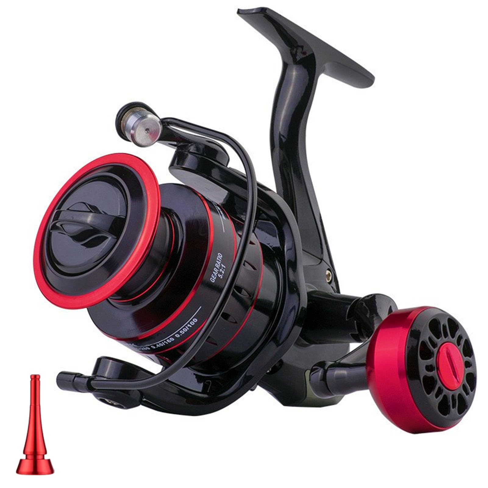 Saltwater Spinning Reels,Lightweight Casting Reel,Metal Handle Fishing Reel,Surf Drag Reels for Ocean Boat Fishing Fishing Beach（with Balance bar）