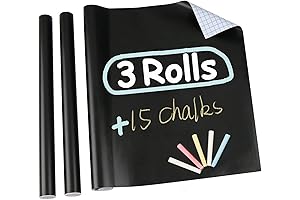 3 Rolls 17" x 78.7” Chalkboard Contact Paper for Wall