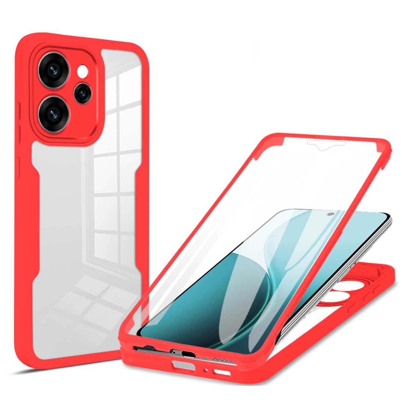 Yohii Cover Trasparente Per Oppo Reno15 F/Reno15 FS Con 2 Vetri Temperati – Antiurto TPU, Protezione Fotocamera E Antigraffio
