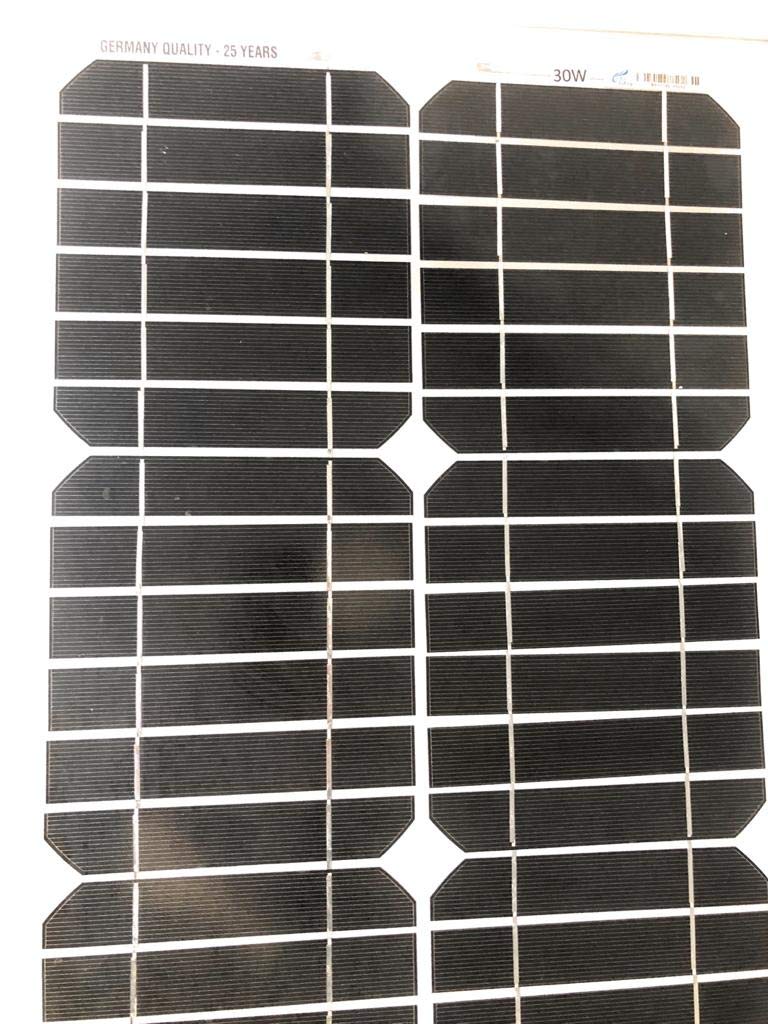 TEMPO DI SALDI Pannello Ad Energia Solare Fotovoltaico 30W 12V Con Celle In Silicio E Pinze