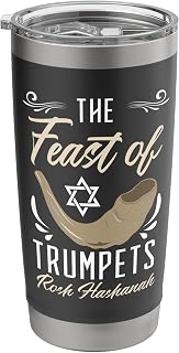 The Feast Of Trumpets Rosh Hashanah Jews Jewish New Year Stainless Steel Insulated Tumbler