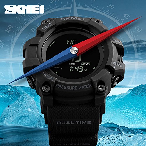 Mens Sports Watches Hours Pedometer Digital Watch Altimeter Barometer Compass Thermometer Weather Men Clock3