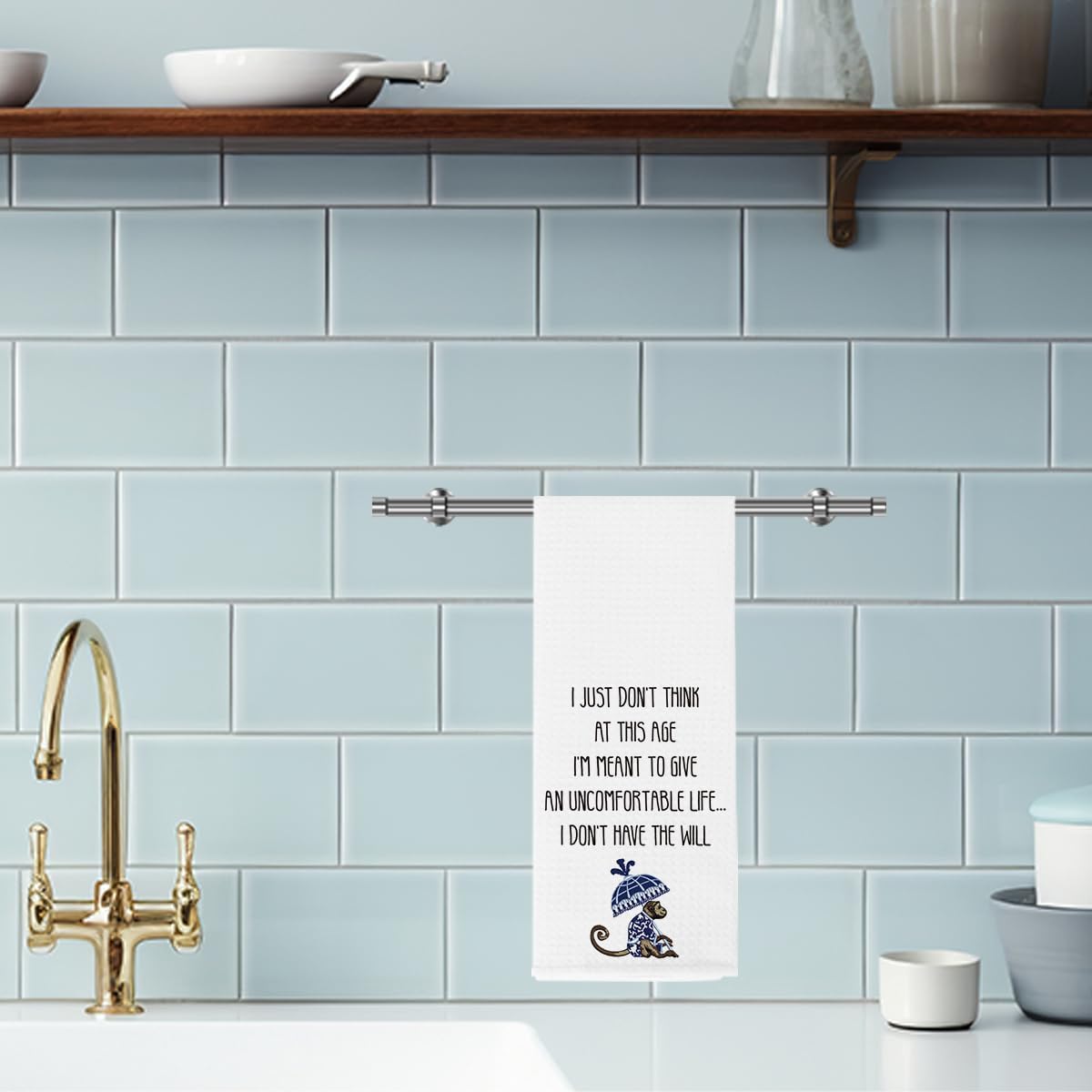 Funny Chinoiserie Monkey Kitchen Towels Dish Towels for Kitchen Drying Dishes Drying Cloth Bathroom - Image 6