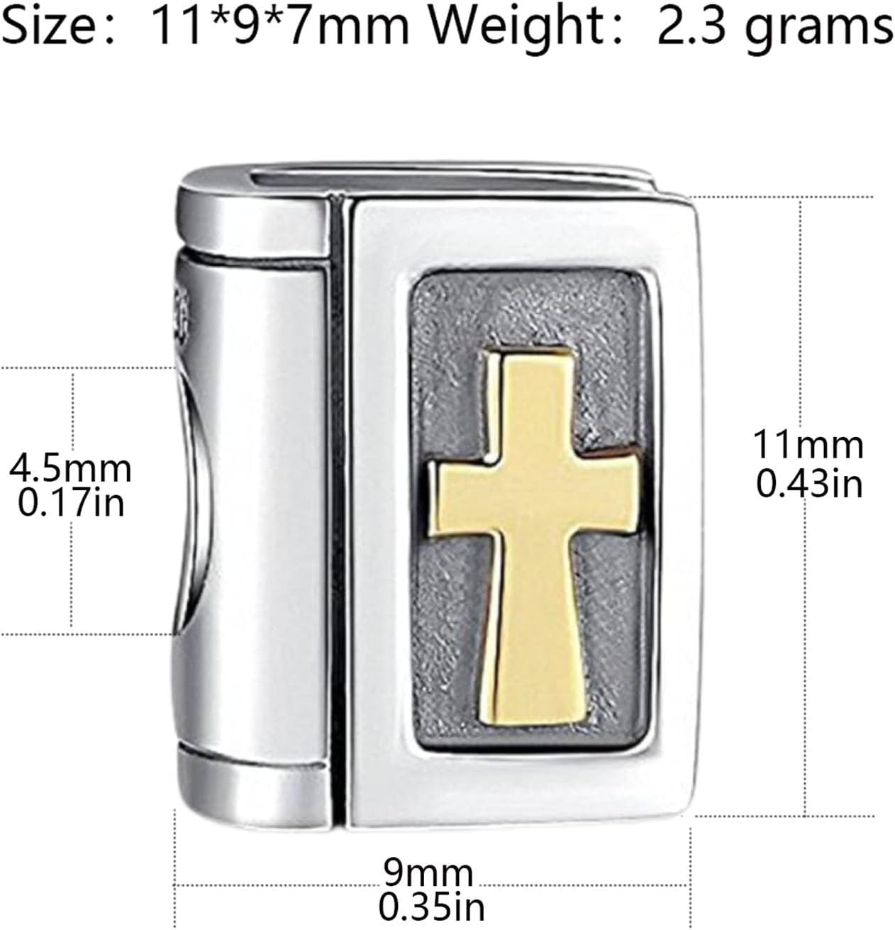 925 Sterling Silver Bible Cross Christian Keep Faith Charm for Pandora Charms Bracelet - Image 3