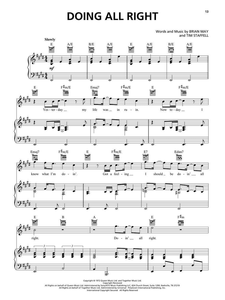 Bohemian Rhapsody: Music from the Motion Picture Soundtrack: Piano, Vocal, Guitar