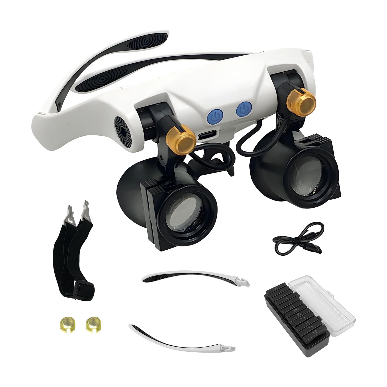 High-Detail Work Magnifier with LED Headband, Premium Interchangeable Lenses for Crafting and Repair Work Craft Magnifier