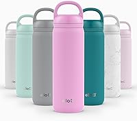 Vista 38 de Ello Cooper Twist - Botella de agua de acero inoxidable de 32 onzas con tapa para beber A prueba de fugas Doble pared y aislada al vacío Asa