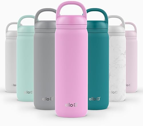 Miniatura 38 de Ello Cooper Twist - Botella de agua de acero inoxidable de 32 onzas con tapa para beber, a prueba de fugas, doble pared y aislada al vacío, lazo de