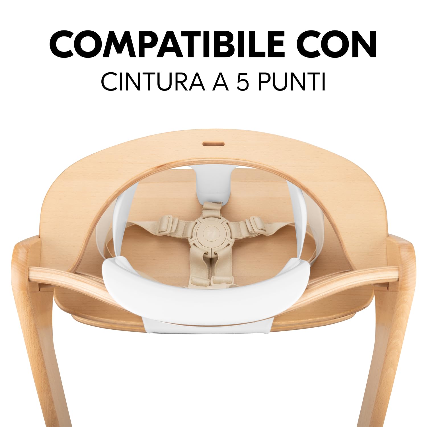Hauck Highchair Baby Seat White Riduttore di Seduta per Seggioloni Alpha+ Beta+ Arketa 6-24 Mesi Schienale Ergonomico Larghezza Regolabile Plastica Resistente