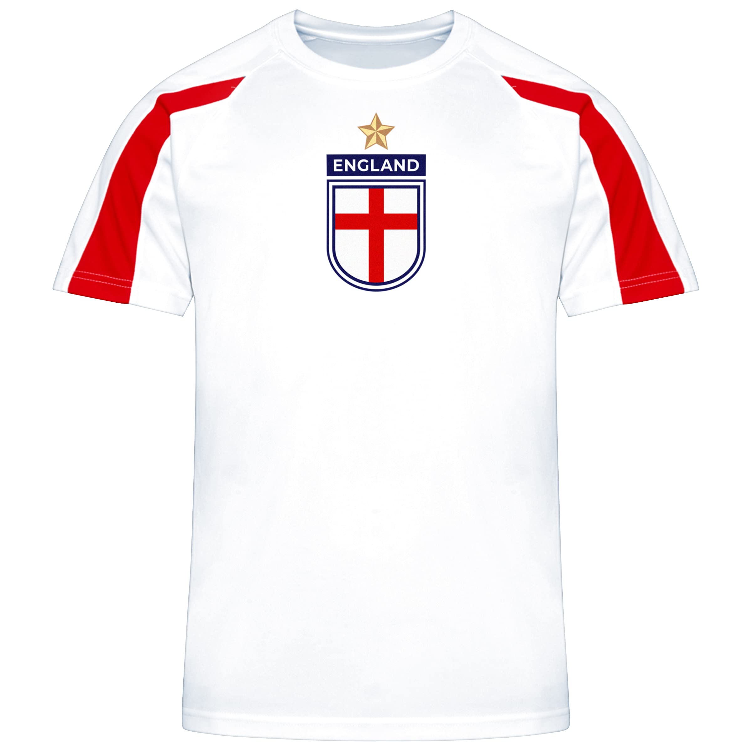 Kids England Football Top Sports Tshirt (White, 5-6 Years)