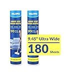 DELOMO Large Lint Roller Refills (2 Pack, 180 Sheets) - Compatible Only with DELOMO 9.45 in Floor Lint Roller - Extra Sticky Floor Lint Roller Refill for Carpets, Cars, Beds, Couches & Pet Hair
