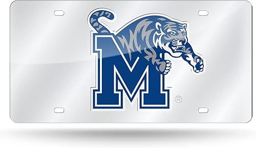 Miniatura 504 de Rico Industries Placa de matrícula de metal con incrustaciones láser de Florida Gators de la NCAA plateado,Alternativo,Negro -,Negro/Plata,Azul,azul