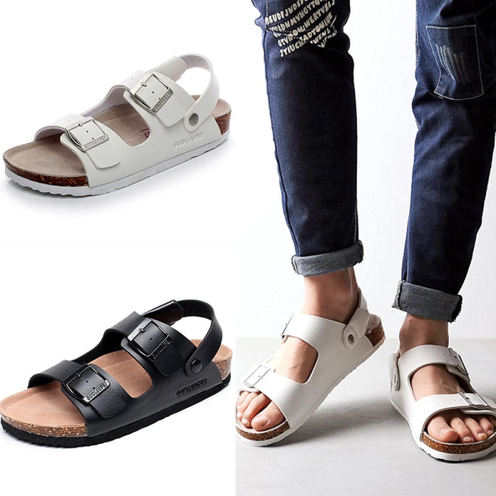MLLM Ciabatte per Spiaggia e Piscina Unisex,Coppia, Sandali in Legno tenero, Ciabatte da Spiaggia Antisdrucciolo Antisdrucciolo Sabbia-Nero_45,Pantofole Antiscivolo per Donna E Uomo