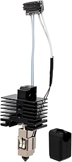 1PCS P1P/P1S Hotend 0.4mm Assembled Extruder Printhead Kit for Bambu Lab P1P/P1S – 3D Printer Hot End Replacement with Hardened Steel Nozzle, Thermistor, Heater Cartridge, Heatsin…