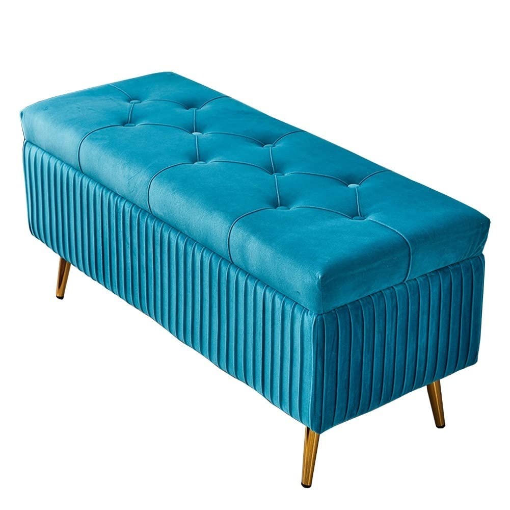Tabouret à chaussure pliable en kaki avec coffre de rangement