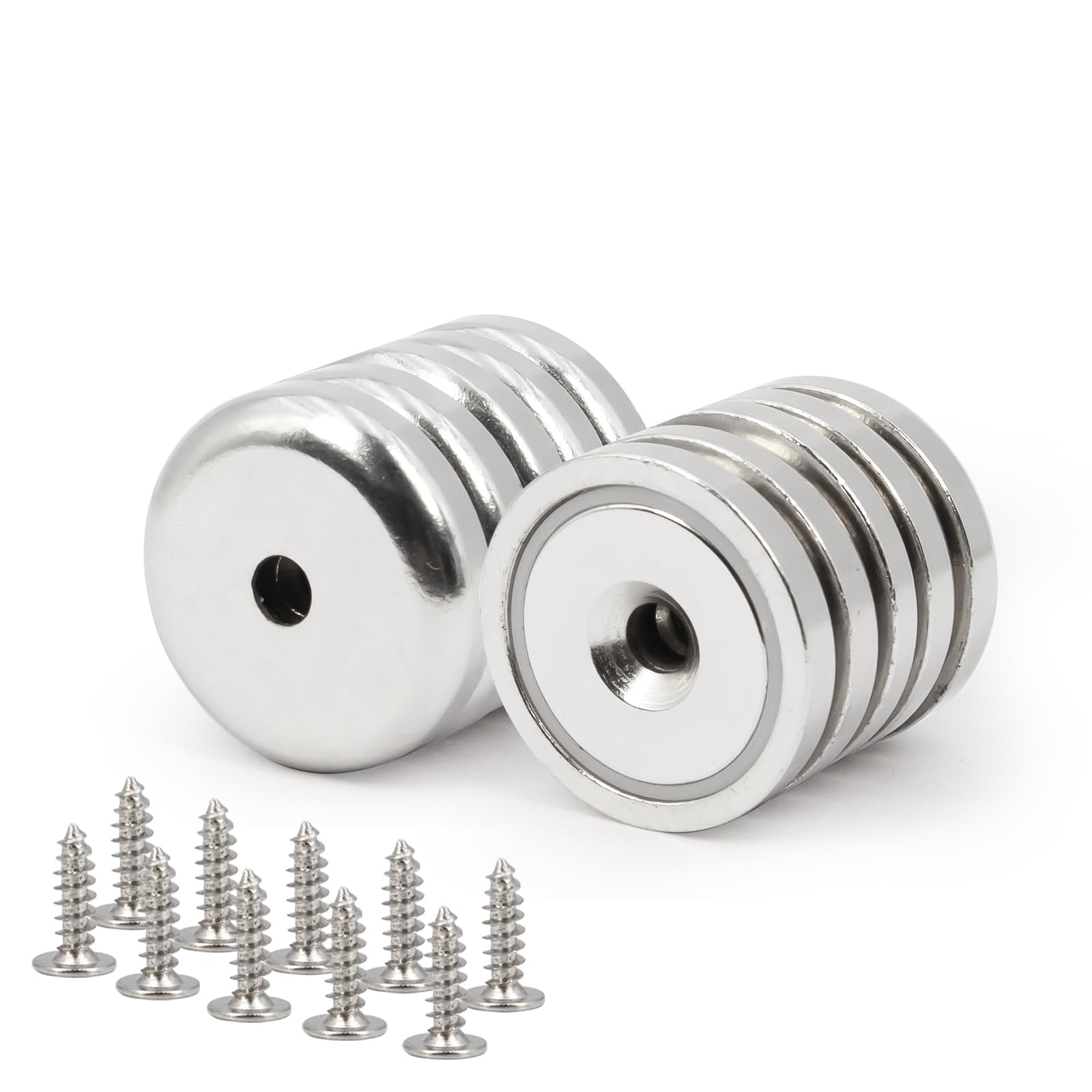 Strong Neodymium Magnets with Holes and Screws, 60lbs - 10 Pack — Amazon image 7