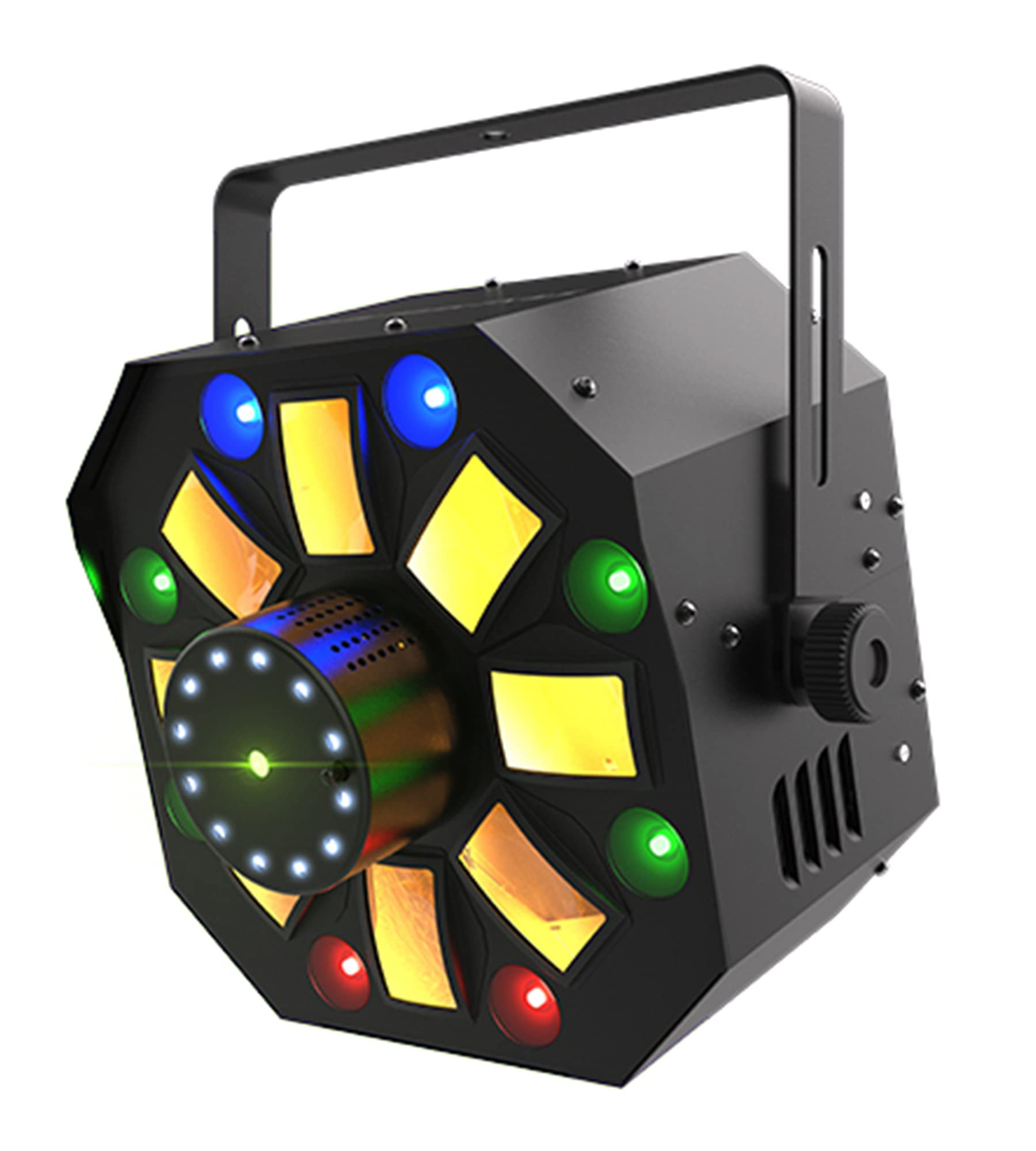 Chauvet DJ Swarm Wash FX ILS - Paquete de luces 4 en 1 con efecto Derby/Wash/Strobe con 2 cables DMX y paño de pulido Austin Bazaar
