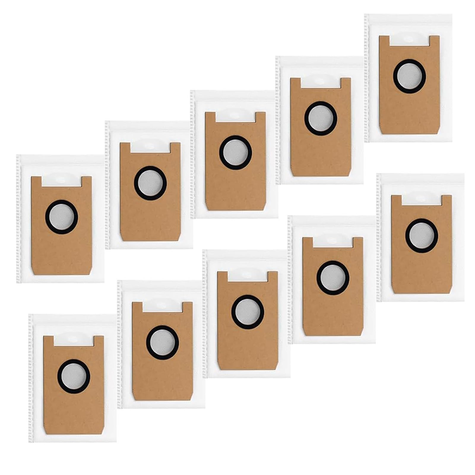 10 Pack Replacement Disposable Dust Bag Only Compatible with Loorow AT800 3-in-1 Robot Vacuum (Width 2.5in)
