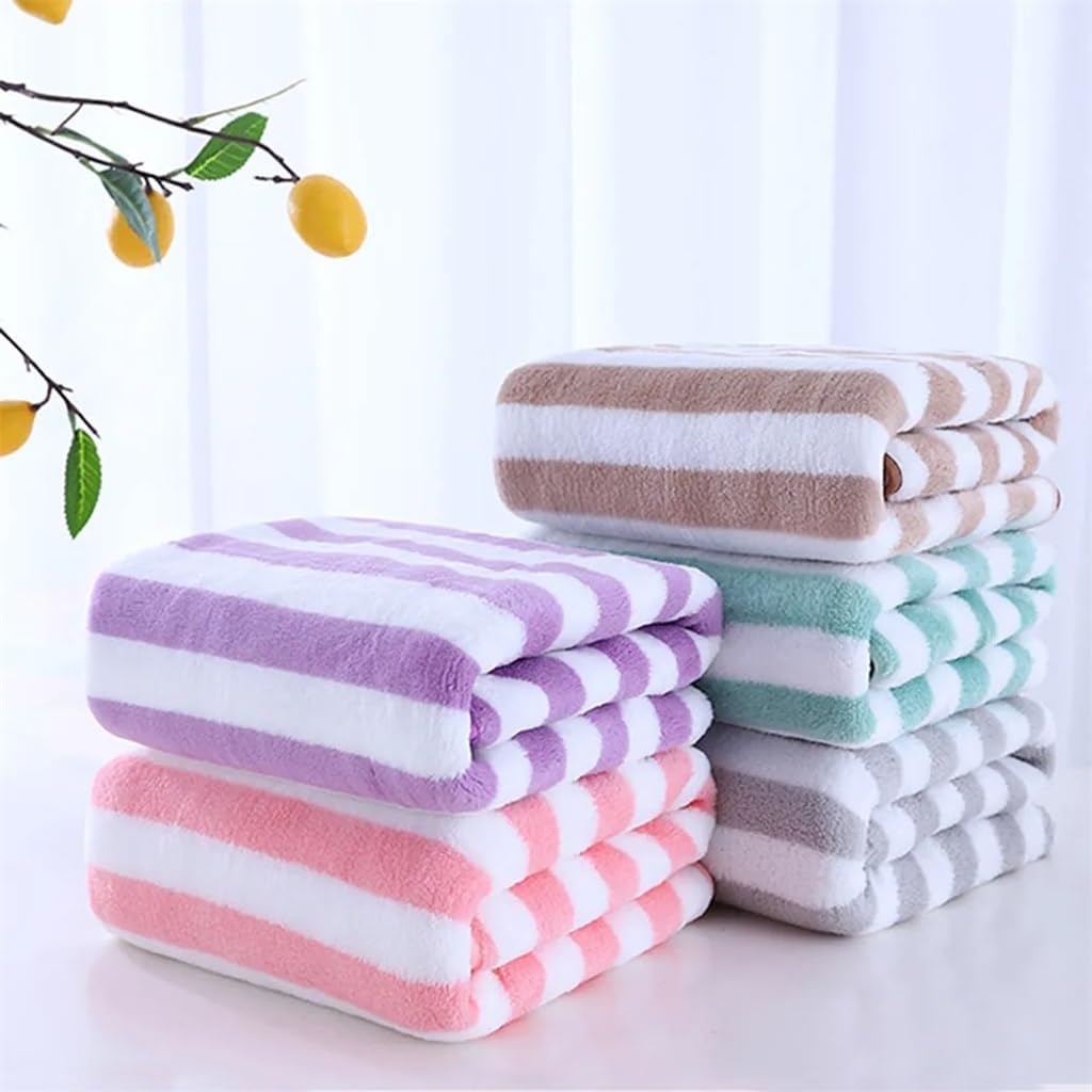 35x75 Cm Absorbent Striped Quick Drying Bath Towel Set Soft Faces Towel Fiber Bath Towel