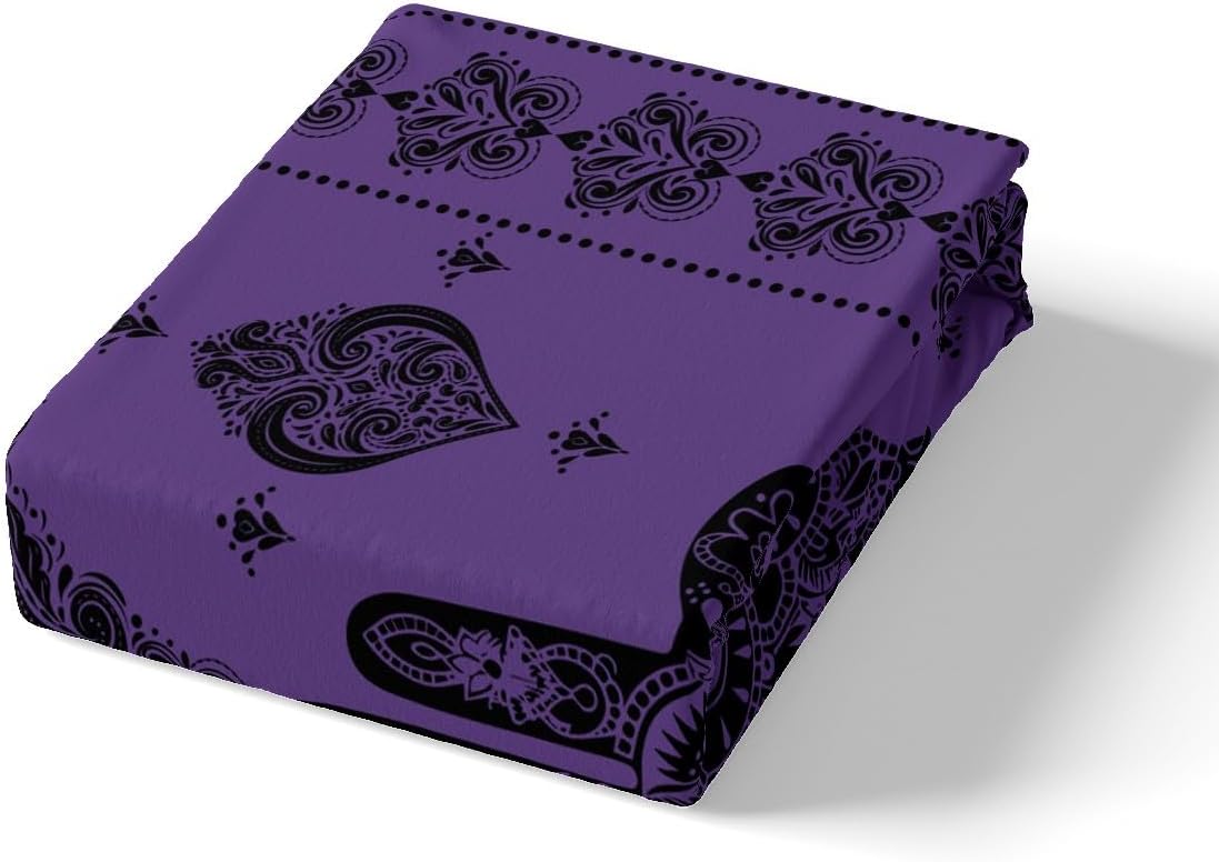 Boho Hamsa Hand Duvet Cover Set Queen,Mandala Damask Love Floral Bedding Set Kids Teens Girls Boys Room Decor,Gothic Vintage Pattern Comforter Cover Exotic Purple Black Quilt Cover,No Comforter